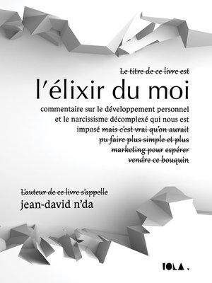cover image of L'élixir du moi